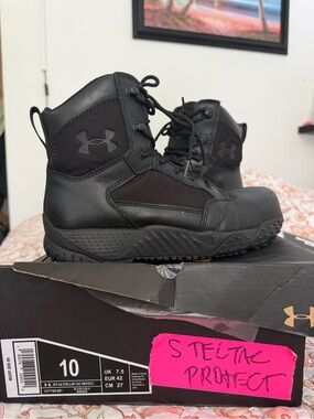 Under Armour Black STEEL TOE Tactical Lace-Up Boots